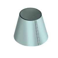 Обечайка оцинкованная коническая 1120x720x10 мм Ст20 ГОСТ 14249-89