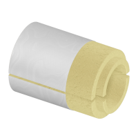 Скорлупа ППУ фольгированная 57x40 мм для труб ГОСТ 30732-2020