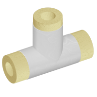 Тройник теплоизоляционный минераловатный оцинкованный 133x89 мм ГОСТ 30732-2020