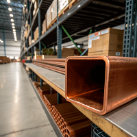 Труба медная профильная квадратная ДКВНМ 10x10x2,5 мм М1 ТУ 48-21-295-82