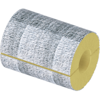 Цилиндр теплоизоляционный минераловатный вырезной фольгированный 1020x60x1000 мм Г1 Ц 150 ГОСТ 23208-2022