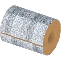 Цилиндр теплоизоляционный базальтовый вырезной фольгированный 1020x30x1000 мм Г1 Ц 100 ГОСТ 23208-2022